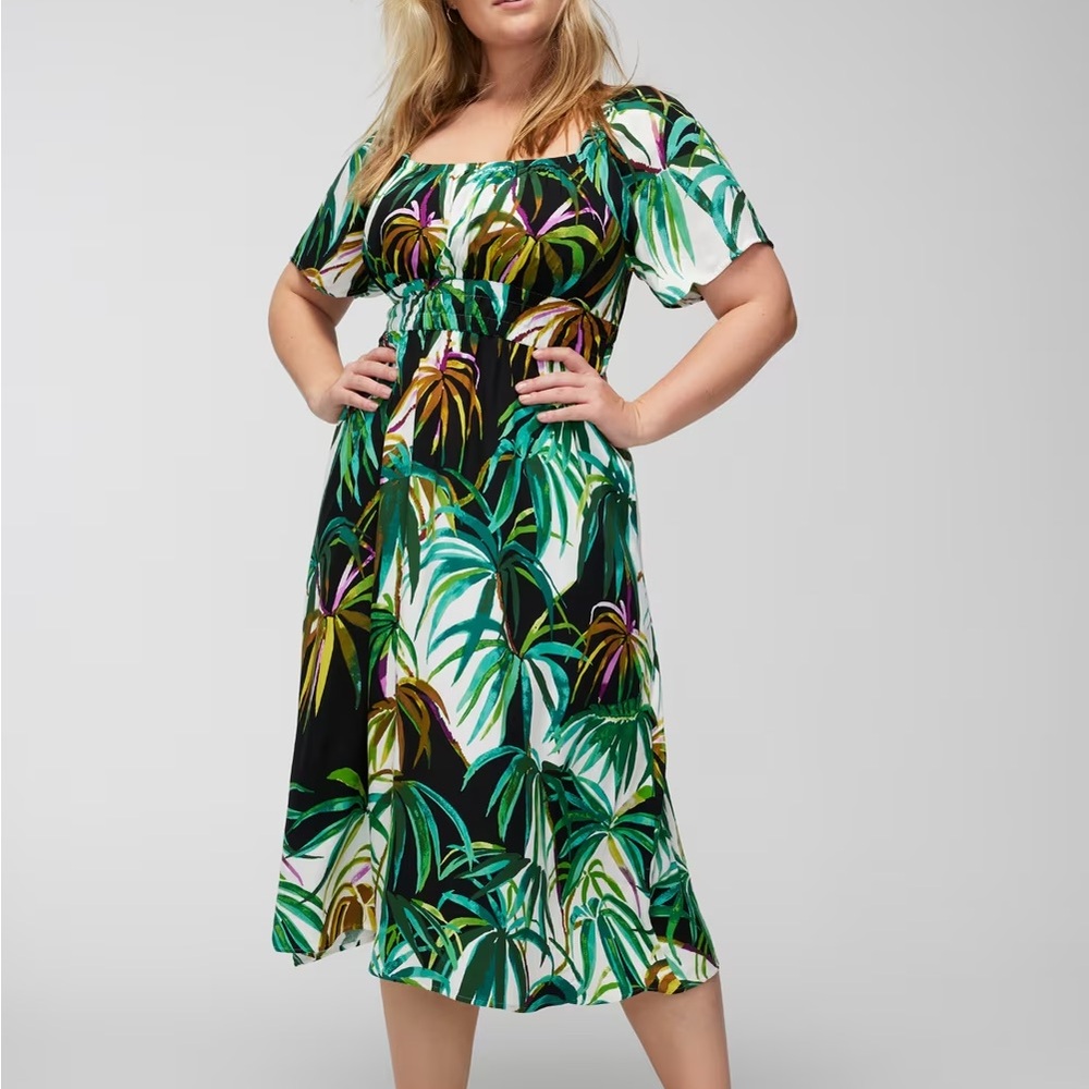 Soma Tropical Print Midi Dress